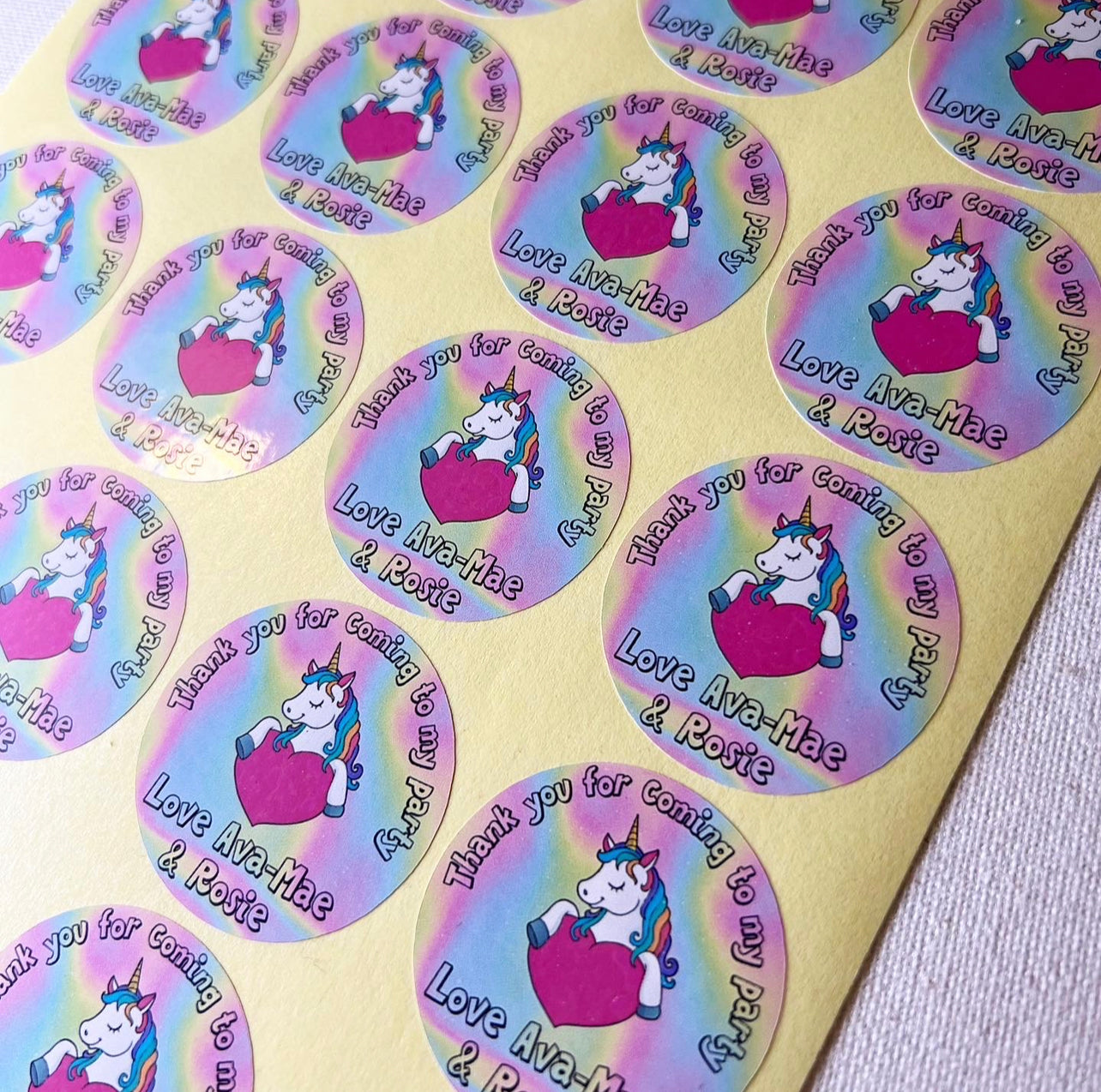 Unicorn Love Party Sticker