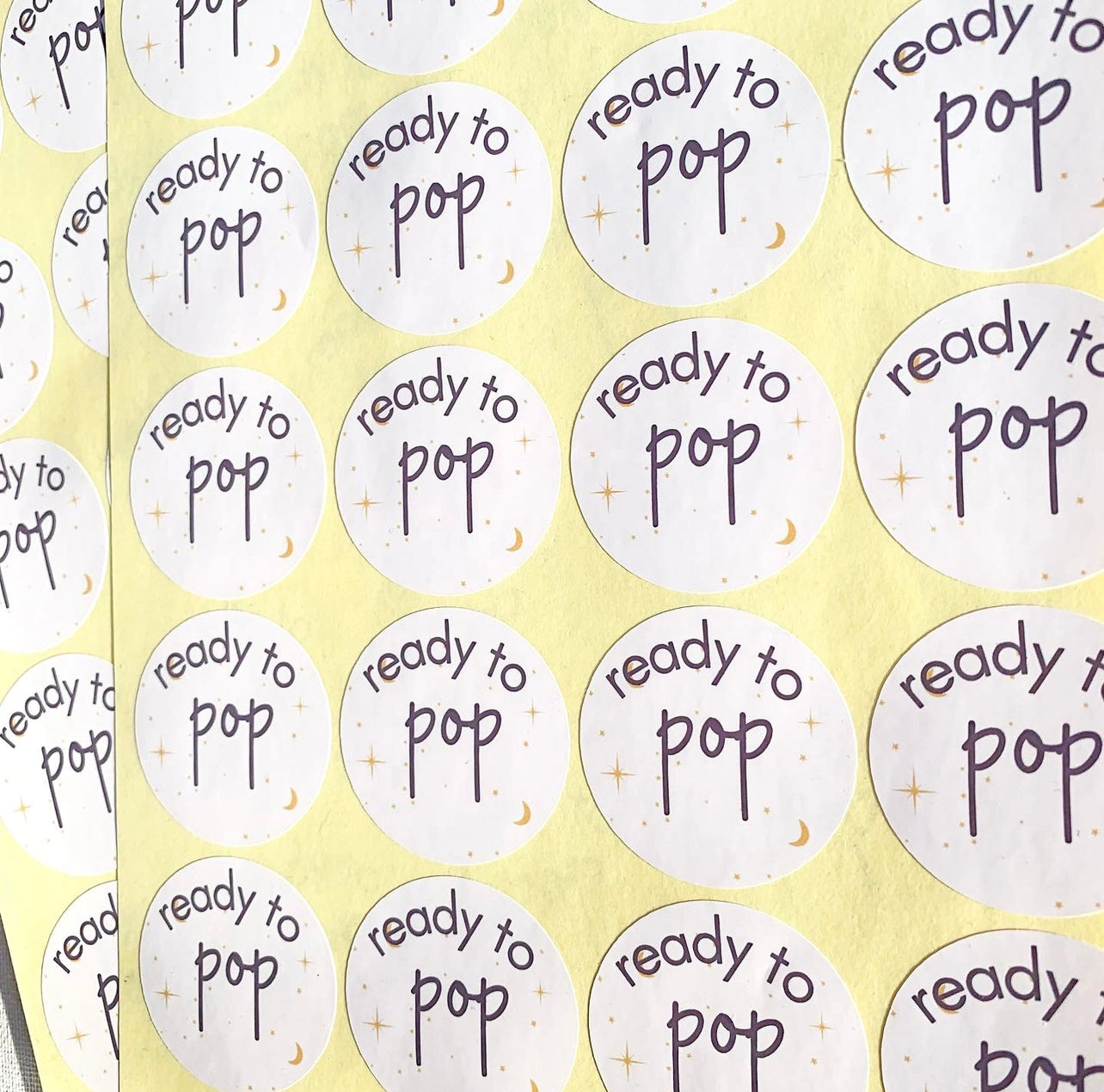 'Ready To Pop' Baby Shower Stickers