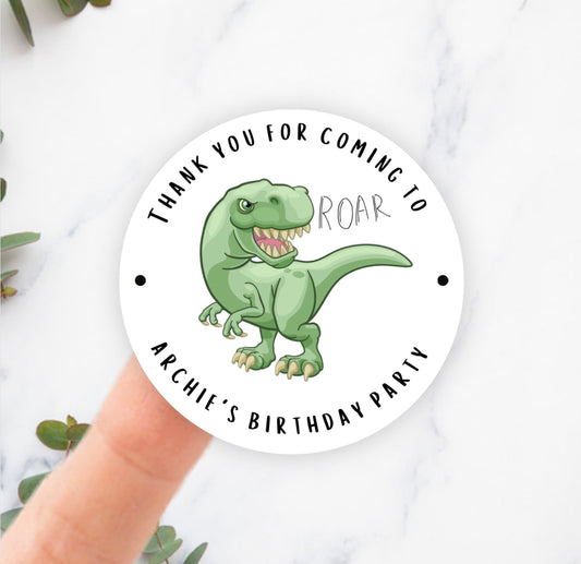 T-Rex dinosaur Party Sticker