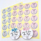 'She’s gonna pop' gender reveal baby shower stickers