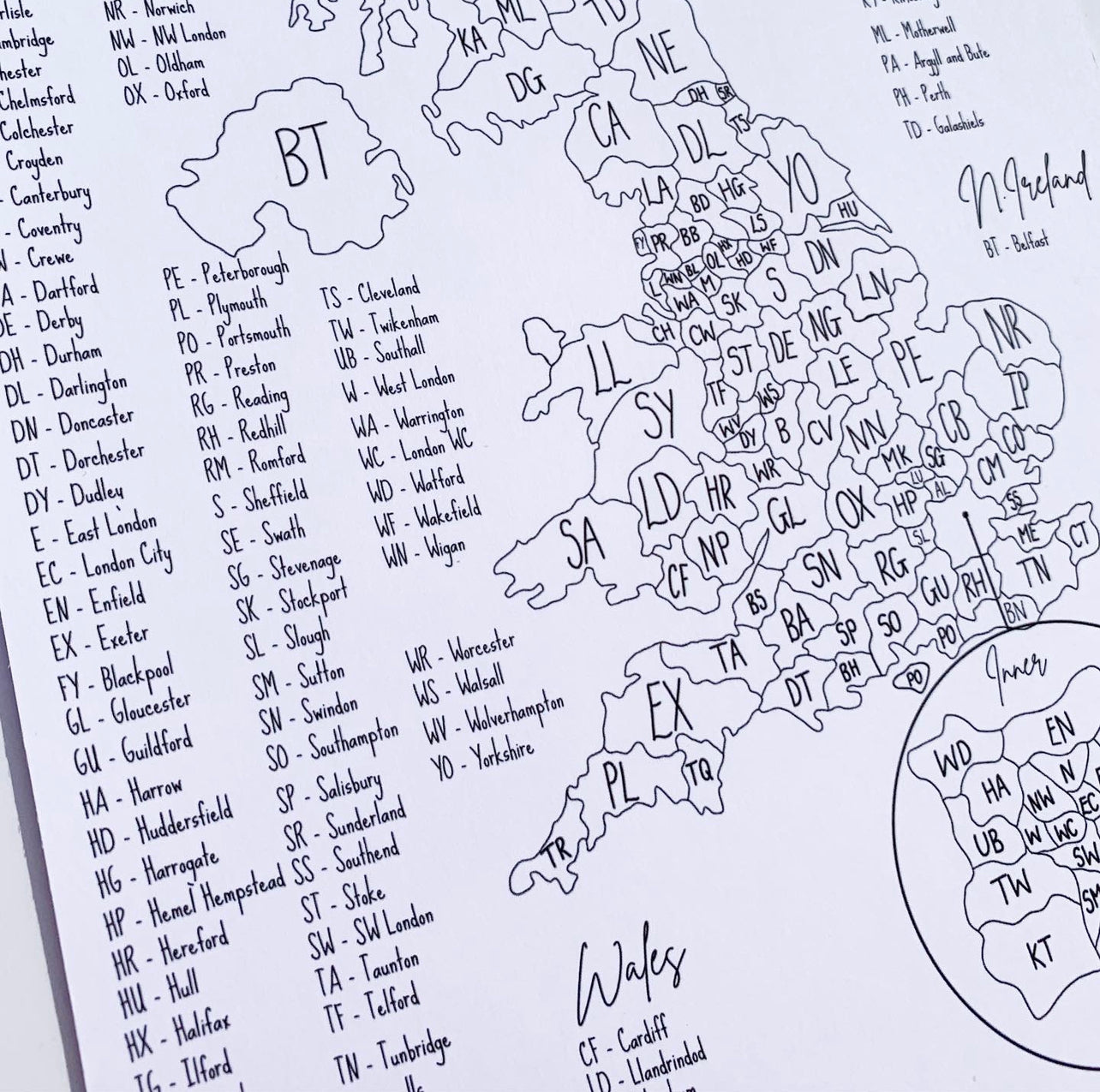 A4 UK sales map