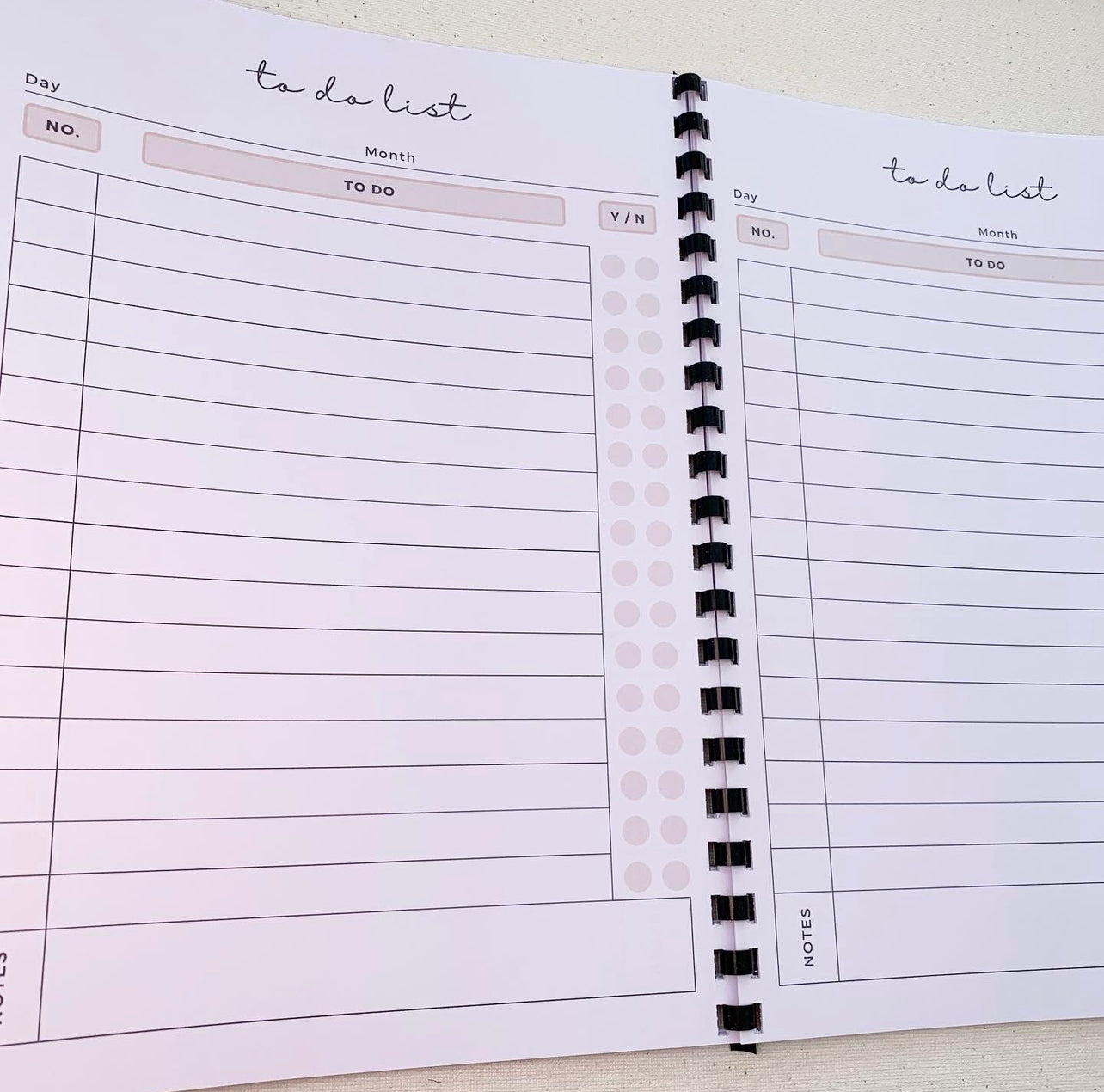 Custom to do list book