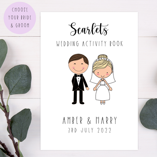 Customised children’s wedding activity packs